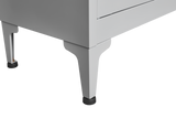 Grey metal kitchen storage cabinet, kitchen pantry storage cabinet with door and shelf, adjustable leveling feet - V.I.P Digital Presence