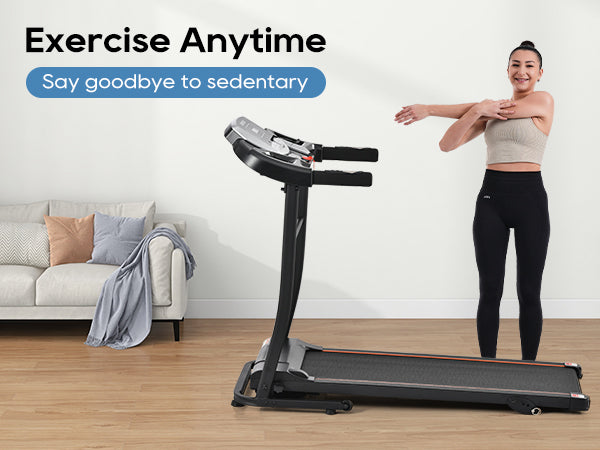 Home folding treadmill with pulse sensor, 2.5-horsepower silent brushless motor, 3-level tilt, 12 preset programs - V.I.P Digital Presence