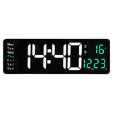 13/16 Inches Large LED Digital Wall Clock ,Wall Mounted Remote Control Temperature Date Week Display Timer Dual Alarm Clock - V.I.P Digital Presence