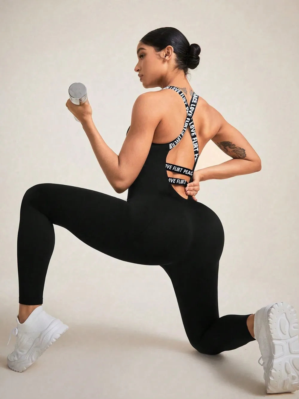 Crisscross Back Sleeveless Active Jumpsuit - V.I.P Digital Presence