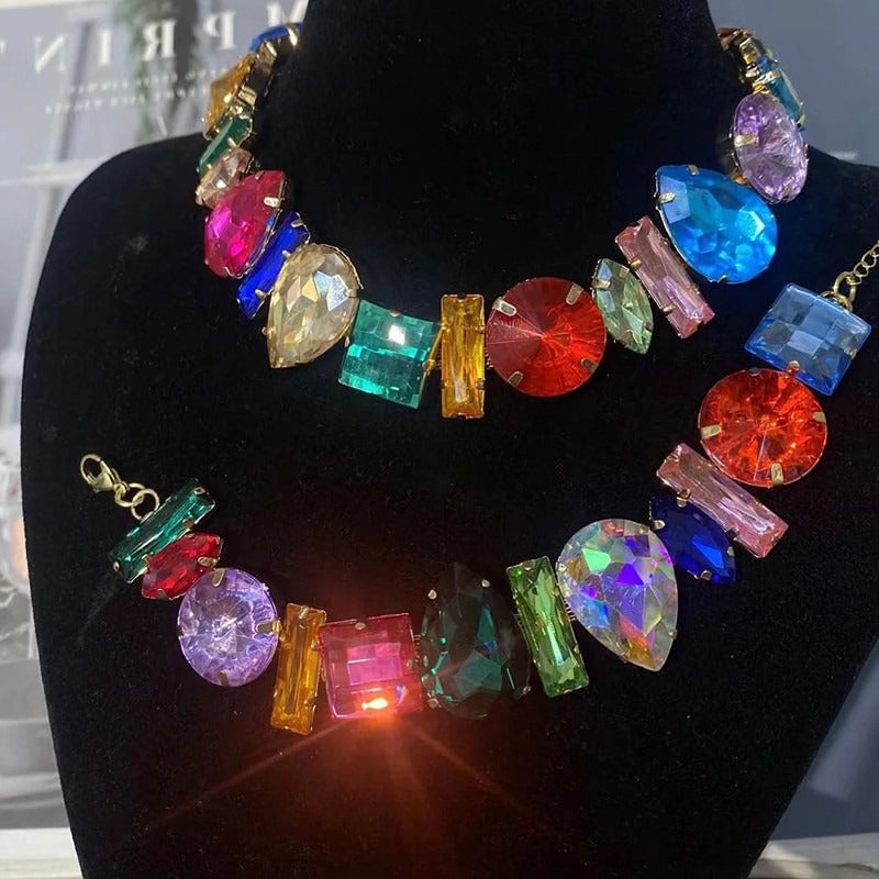 Simple Style Rhinestone Irregular Necklace Luxury Design Women's Statement Necklaces - V.I.P Digital Presence