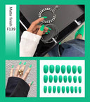 Nail Art Fake Nails Stiletto Tips Clear Press on Long False with Glue Coffin Stick Display Full Cover Artificial Designs Matte - V.I.P Digital Presence