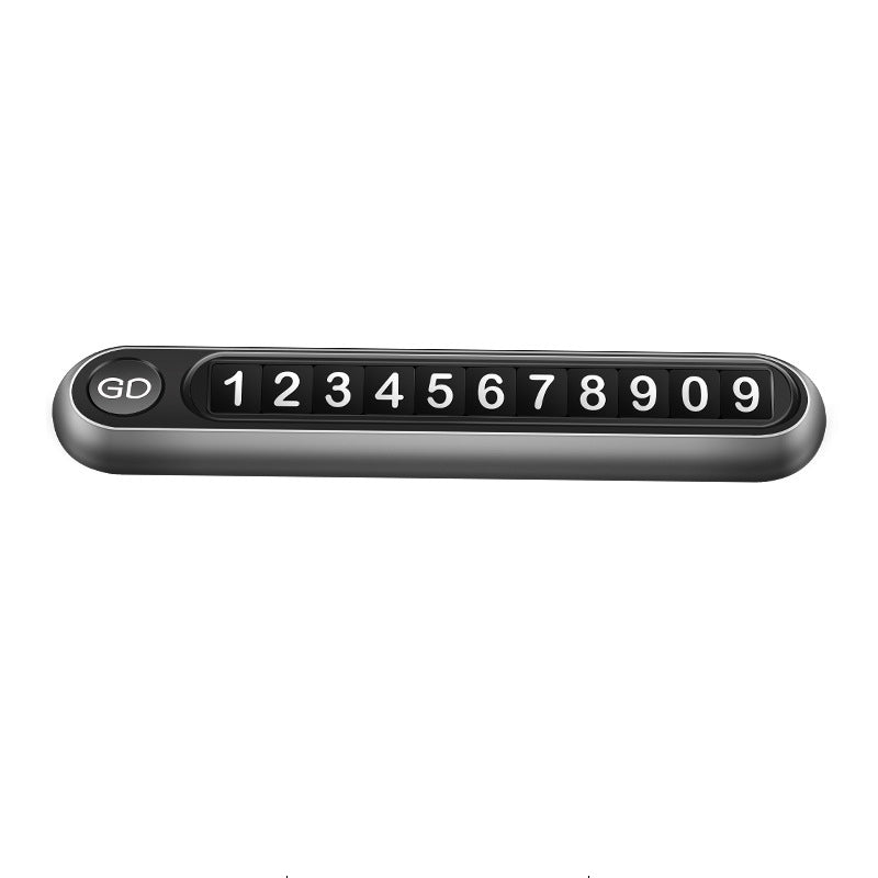 Parking Plate Button-Type Parking Number Plate Aluminum Alloy Temporary Parking Card Original Gift Moving License Plate - V.I.P Digital Presence