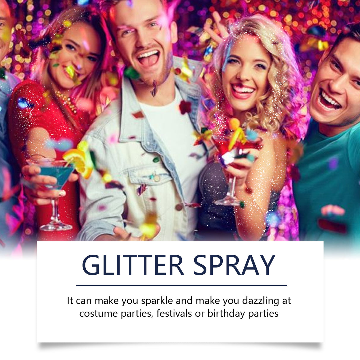 Body Glitter Spray, Facial Collarbone Hair Highlighter Spray To Brighten Glitter Ball Festive Carniva - V.I.P Digital Presence