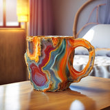 Healing & Spiritual Gifts: New Multi-Color Natural Mineral Crystal Mug. Colorful Crystal Christmas Mug for Coffee, Perfect for Festival. - V.I.P Digital Presence