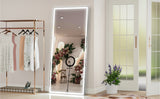 72X32 inch large LED bathroom mirror wall mounted mirror with 3 color modes, aluminum frame wall mounted light, full body mirror - V.I.P Digital Presence