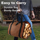 Outdoor Firewood Storage Bag Firewood Transport Bag Canvas Tote Bag Wood Carrier - V.I.P Digital Presence