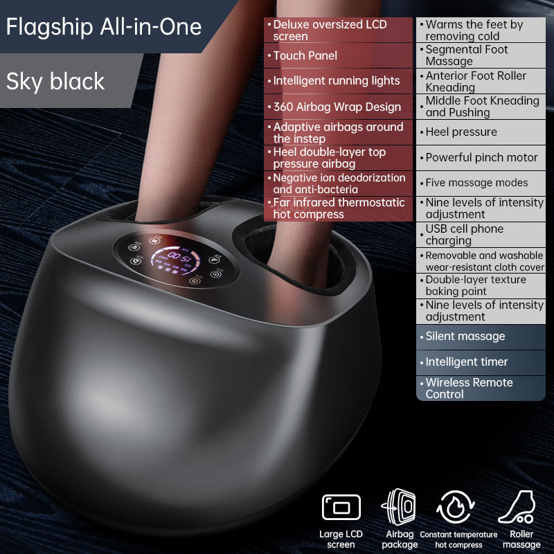 Foot Massager Equipment Feet Air Compression Foot Massager Vibrating Kneading Shiatsu Electric Heating Foot Massager - V.I.P Digital Presence