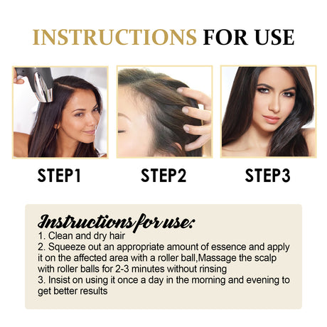 Hair Boost Darken Strengthen Essence, Scalp Massage Moisturizing Hair Roots Thick Smooth Hair Care Ball - V.I.P Digital Presence