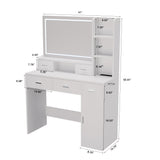 Smart mirror dressing table with drawers and storage cabinets, dressing table with bedroom dressing table, changing room