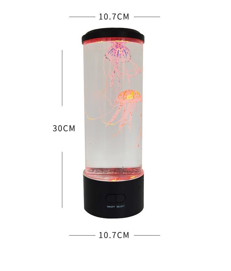 New medium jellyfish lamp USB plug-in colorful LED color changing home atmosphere night light desktop simulation jellyfish lamp - V.I.P Digital Presence