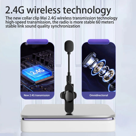 K35D Wireless Microphone 3.5mm Collar style Teacher Classroom Bee Amplifier Extended Video Receiver - V.I.P Digital Presence