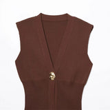 Elegant Casual Commuting Vest V-neck Tank Top for Women withDesign Sense - V.I.P Digital Presence
