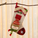 3D Linen Splicing Cartoon Christmas Socks Christmas Decorations Gift Pendants - V.I.P Digital Presence
