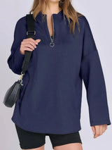 Quarter Zip Long Sleeve Hoodie - V.I.P Digital Presence