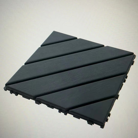 Plastic tiles, 36 pieces, 12 inches x 12 inches waterproof outdoor terrace tiles with reinforced drainage design, gray - V.I.P Digital Presence