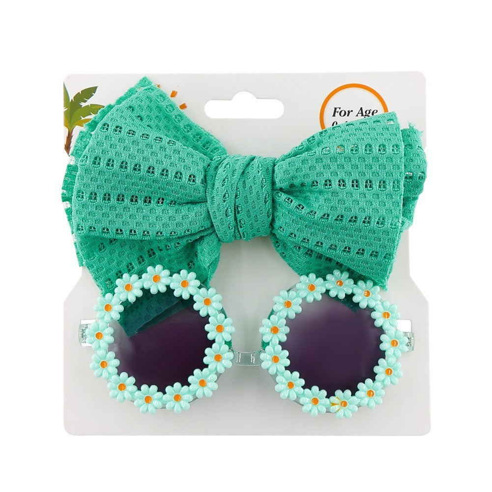 Personalized girl fashion glasses, baby headband set, sun visor - V.I.P Digital Presence