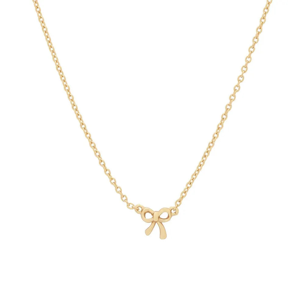 18K Gold-Plated Bow Necklace - V.I.P Digital Presence