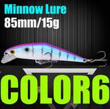 Señuelo de pesca AFISHLURE Wobblers Trucha 85 mm/15 g Minnow Cebos duros Iscas Artificial Pesca Leurre