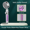 Supercharged Shower Water Purification Filtration Bathroom Shower Head Hand Held Shower Shower Head Double Large Turbo Cyclone - V.I.P Digital Presence