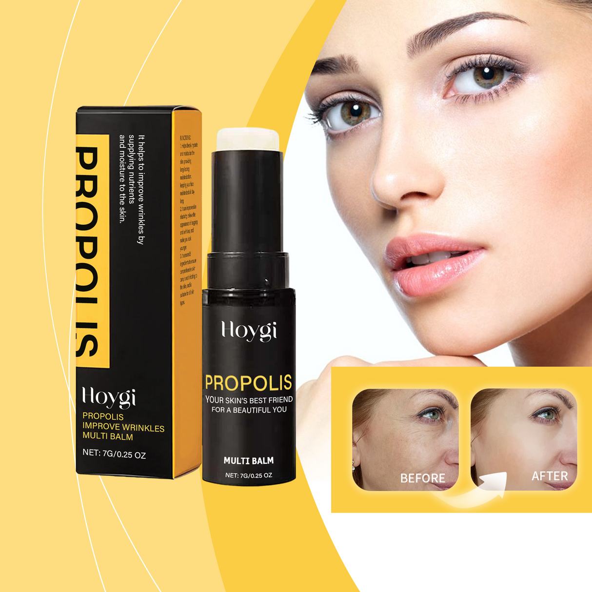 Propolis Moisturizer Stick, Long-Lasting Moisturizing And Gentle Care Of Dry Skin Daily Skin Care Facial Moisturizer Stick - V.I.P Digital Presence