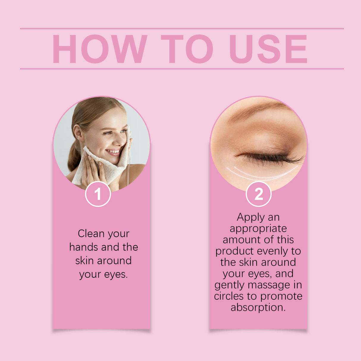 Crema para ojos suave, delicada, hidratante, iluminadora, reafirmante y masajeadora.
