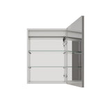 26x20 inch Bathroom Medicine Cabinet with LED Mirror, Anti-Fog, Waterproof3000K~6000K Single Door Lighted Bathroom Cabinet with Touch SwichDimmable Recessed or Surface Mount (Right Door) - V.I.P Digital Presence