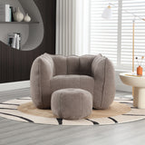 Soft Bean Bag Chair with High Resilient Foam(Chips)for living room and bedroom,Comfortable Square Lazy Sofa with Footstool - V.I.P Digital Presence