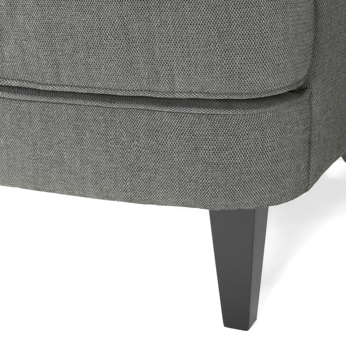 Modern grey fabric club chair and Ottoman set, stylish cushioned armchair, paired with Ottoman style - V.I.P Digital Presence