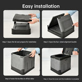 Portable folding camping toilet: adult/child use, self-contained, with lid and seat. - V.I.P Digital Presence