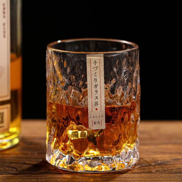 Handmade Japanese ice patterned glass hammer patterned foreign wine glass crystal glass - V.I.P Digital Presence