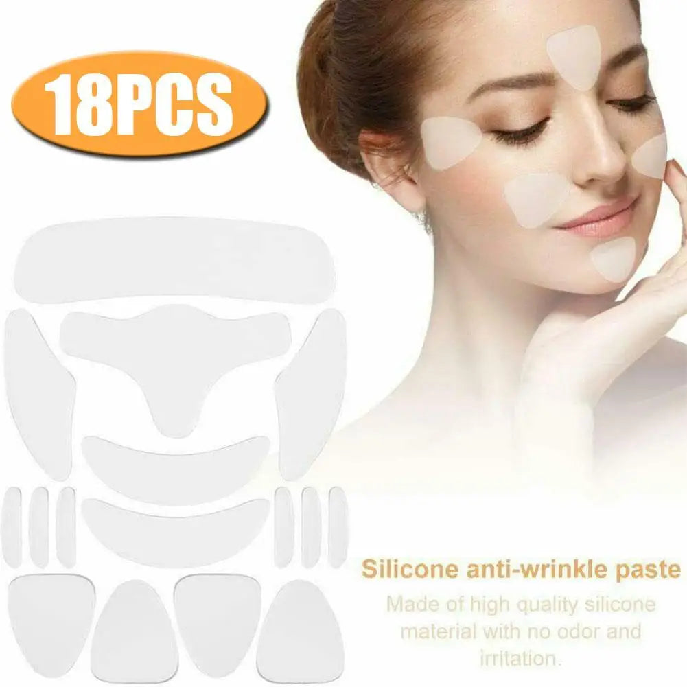 18Pcs Reusable Silicone Face Patch Set Anti Wrinkle Patches For Face Neck Forehead Eye Cheek Chest Pads Beauty Tools - V.I.P Digital Presence