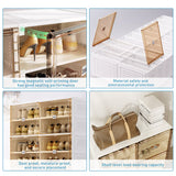 Portable Shoe cabinet Living Room,Stackable Storage Organizer Cabinet with Doors and Shelves,Shoe Box for Closet - V.I.P Digital Presence