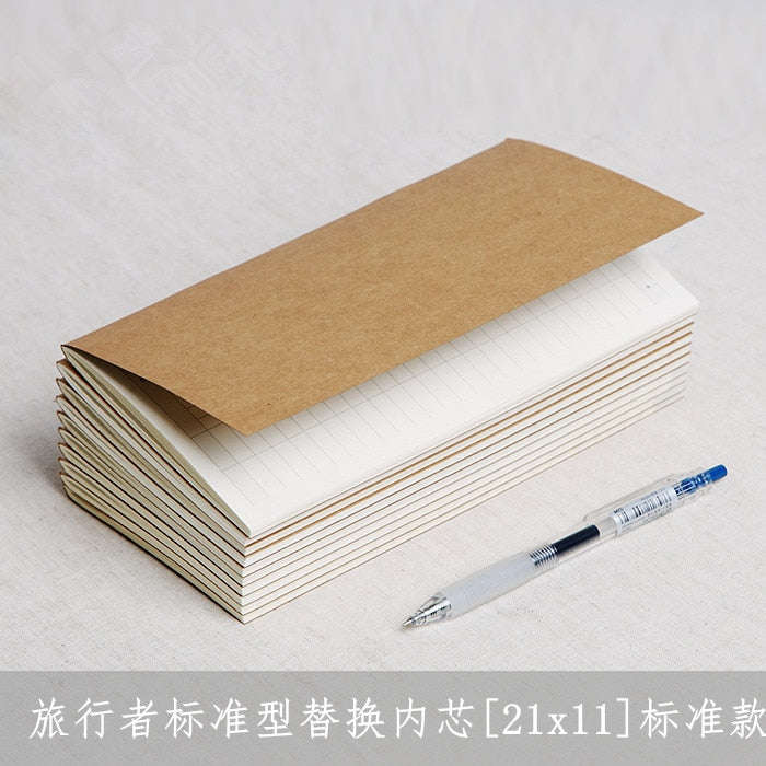 4.3x8.3 Midori Traveler's Notebook Refill 110mmx210mm Blank Dot Grid Paper Graph-paper Ruled 32 sheets - V.I.P Digital Presence