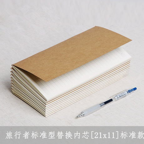 4.3x8.3 Midori Traveler's Notebook Refill 110mmx210mm Blank Dot Grid Paper Graph-paper Ruled 32 sheets - V.I.P Digital Presence