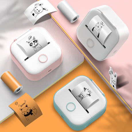 Phomemo Portable Mini Thermal Printer T02 Mini Pocket Label Printer DIY Self-adhesive Sticker Label Machine Various Label Paper - V.I.P Digital Presence