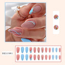 Nail Art Almond Nails Finished Wearable Nails Mid-Length Nail Art Patch Ins Style Hot Girl - V.I.P Digital Presence