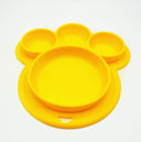 Plato de silicona de grado alimenticio para niños, plato para el hogar, plato para bebés, vajilla con forma de pata de oso, cuencos de dibujos animados para entrenamiento de niños, ventosa para niños pequeños