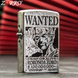 ZORRO Zoro Ancient Silver Pirate King Zoro Kerosene Lighter - V.I.P Digital Presence
