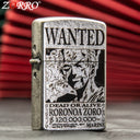ZORRO Zoro Ancient Silver Pirate King Zoro Kerosene Lighter - V.I.P Digital Presence