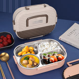 Microwaveable portable 304 stainless steel heat preservation rectangular lunch box fresh lunch box - V.I.P Digital Presence