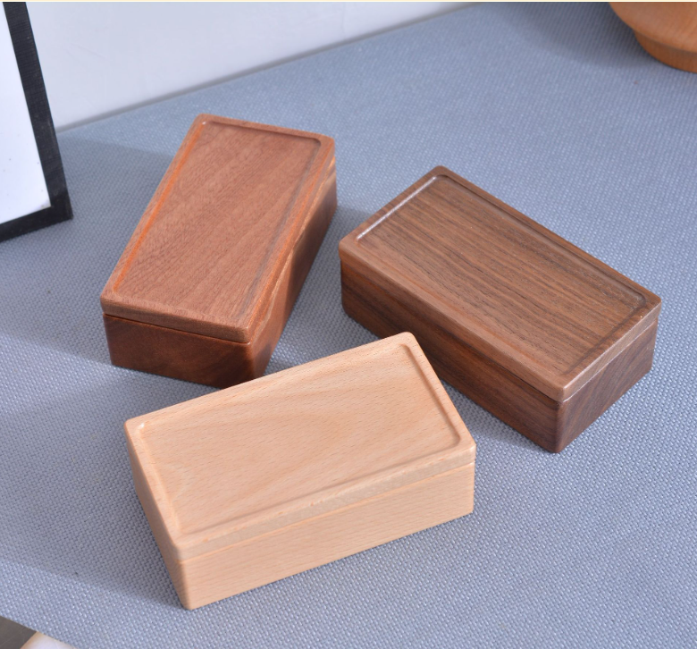 Simple multi grid solid wood jewelry box earrings necklaces rings jewelry storage box wooden jewelry box - V.I.P Digital Presence