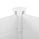 Privacy Fence Panels Kit Air Conditioner Trash Can Enclosure Vinyl white color - V.I.P Digital Presence