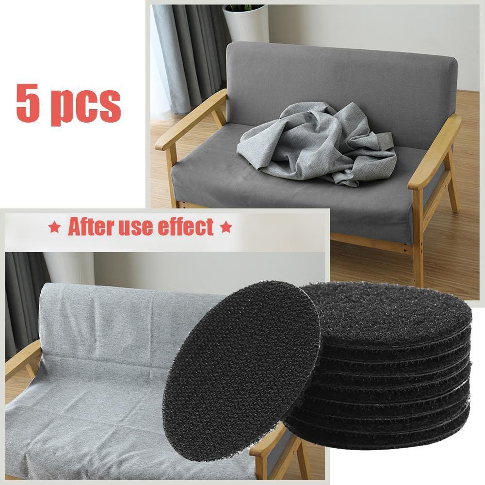 5 pares de almohadillas adhesivas de doble cara, redondas y fijas, para manualidades, ropa de cama, sofás y alfombras, antideslizantes.