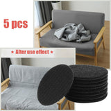 5 pares de almohadillas adhesivas de doble cara, redondas y fijas, para manualidades, ropa de cama, sofás y alfombras, antideslizantes.