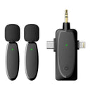 Wireless lavalier microphone 1-to-2 mobile live streaming lavalier microphone 3-in-1 high-definition noise cancelling sound quality - V.I.P Digital Presence