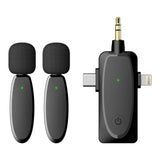 Wireless lavalier microphone 1-to-2 mobile live streaming lavalier microphone 3-in-1 high-definition noise cancelling sound quality - V.I.P Digital Presence