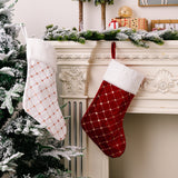 Christmas decoration supplies, high-end Christmas socks, red Christmas stockings, gift bags, tree hanging gift socks - V.I.P Digital Presence