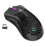 2.4GHz Wireless Gaming Mouse 7 Button 1600 DPI Adjustable RGB Backlit Rechargeable Mouse Lightweight Honeycomb Shell Gamer Mice - V.I.P Digital Presence
