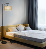 Arc Floor Lamp with Remote Control, Dimmable LED Floor Lamp with 3 Color Temperature Boho Farmhouse Tall Pole Lamp - V.I.P Digital Presence